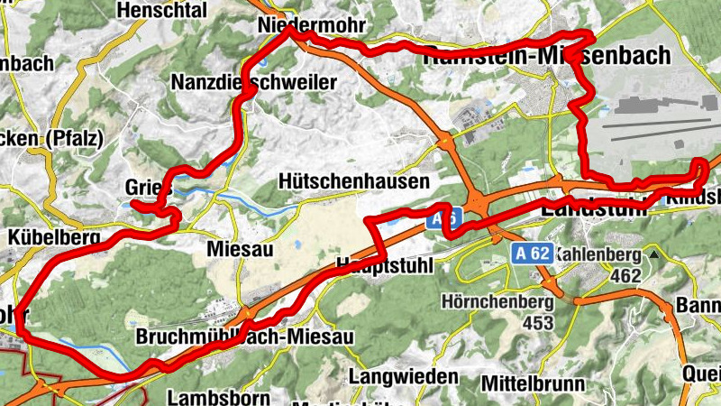 Landstuhl - Hauptstuhl - Klingelberg - Ramstein-Miesenbach