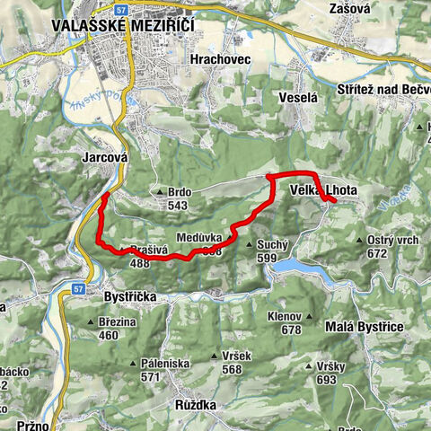 Velká Lhota u Valašského Meziříčí - Medůvka - Prašivá - Pizzerie Pepino