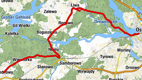 Ostróda - Kościół pw. Matki Boskiej Częstochowskiej - Kościół pw. Trójcy Przenajświętszej - Frednowy