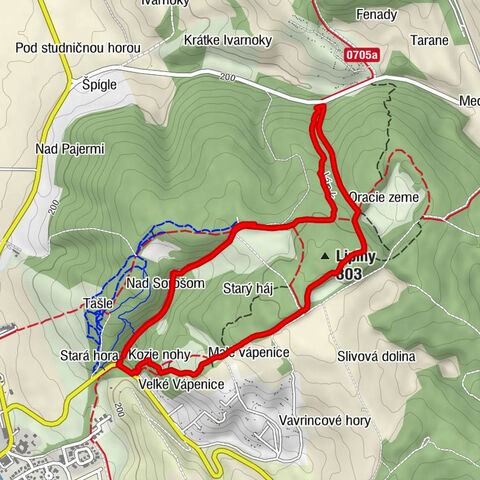 Hlohovec - Kozie nohy - Lipiny - Nad Sorošom