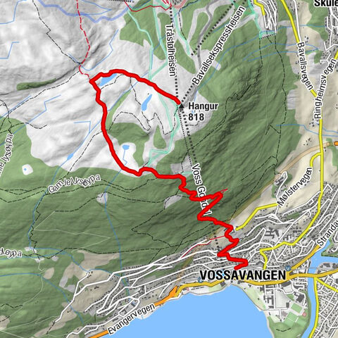 Hangur - Lekve - Vossavangen