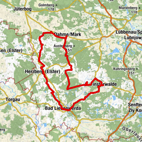 Dahme/Mark - Dorfkirche Bernsdorf - Evangelische Stadtkirche St. Nikolai - Weißer Berg