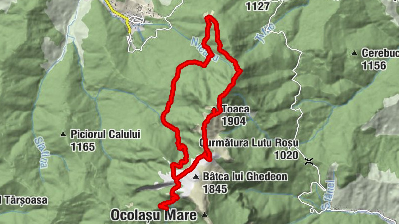 Izvor - Curmătura Picioru Șchiop - Lespezi - Toaca