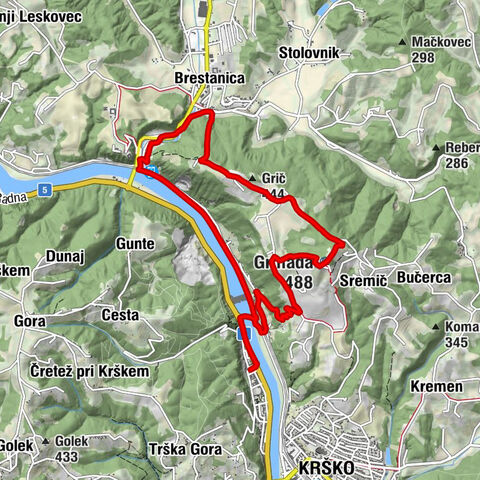 Krško - Grmada - Planinski hram na Grmadi - Grič