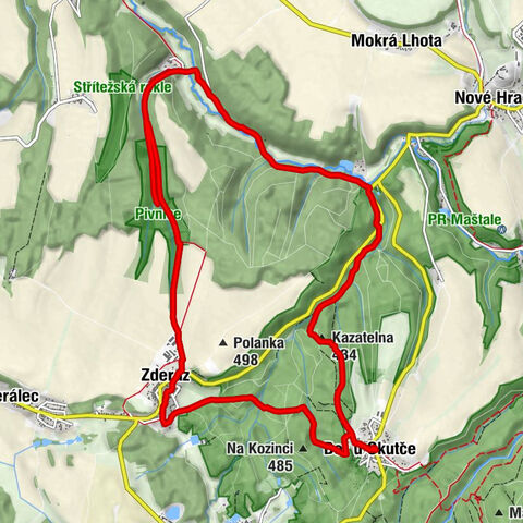 Bor u Skutče - Kazatelna - Polánka - Na Kozinci