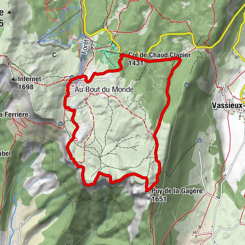 Font d'Urle - Puy de la Gagère - Col de Chaud Clapier - Au Bout du Monde