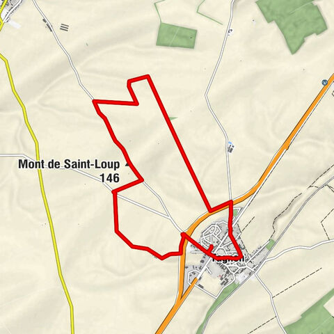 Tagnon - Derrière les Jardins - Mont de Saint-Loup - Église Saint-Pierre