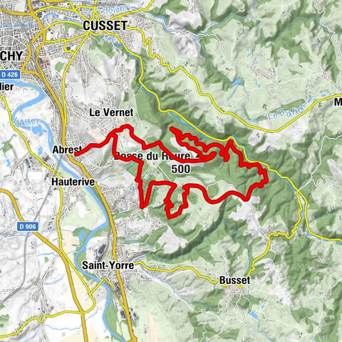 Abrest - Le Vernet - Les Charmes - Bosse du Roure
