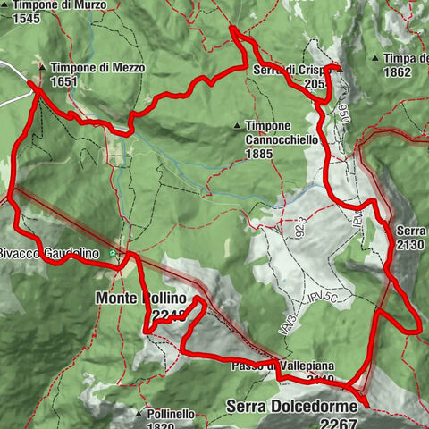 Colle dell'Impiso - Serra del Prete - Monte Pollino - Serra Dolcedorme