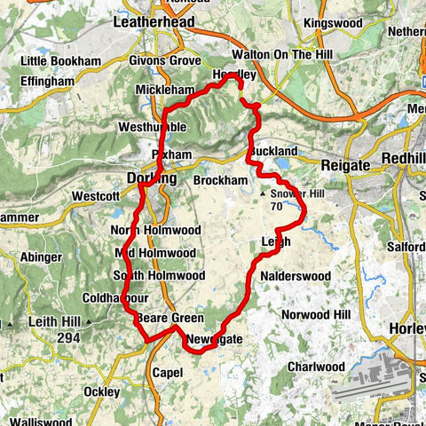 Headley und Leith Hill Rückseite Schleife