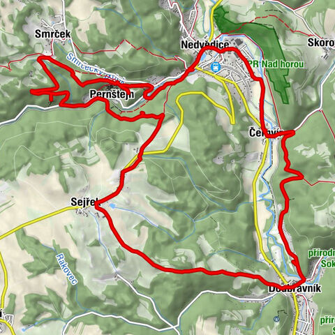 Doubravník - Černvír - svaté Kunhuty - Nedvědice