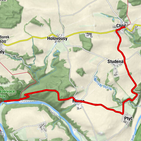 Chříč - Studená - Ptyč - Hlince