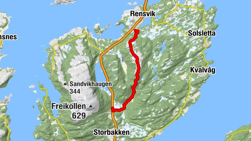 Kristiansund - Matlausfjellet - Breilia - Skjærahøgda