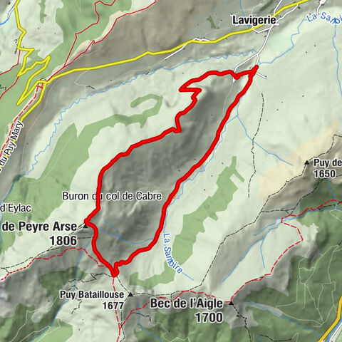 La Gravière - Puy de Peyre Arse - Buron du col de Cabre - La Boudio