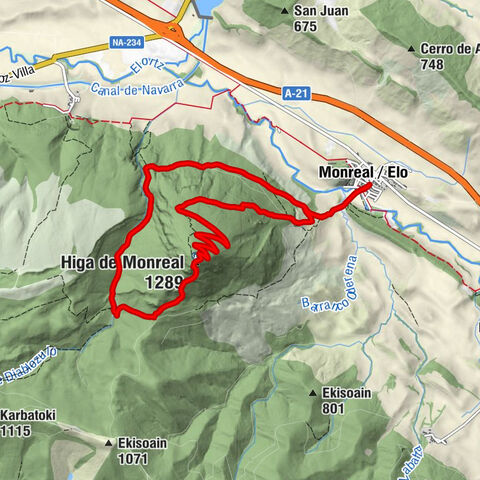 Monreal / Elo - Fayal de la Higa - Santa Bárbara - Higa de Monreal