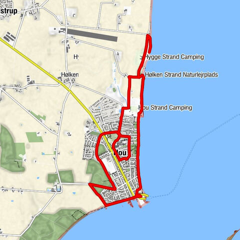 Odder Kommune - Hou - Hylken Strand - Bovlstrup Strand