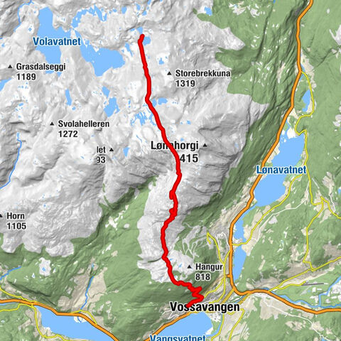 Vossavangen - Tvinnestølen