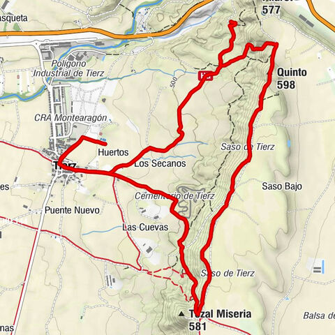 Tierz - Ermita de la Santa Cruz - Tozal Miseria - Quinto