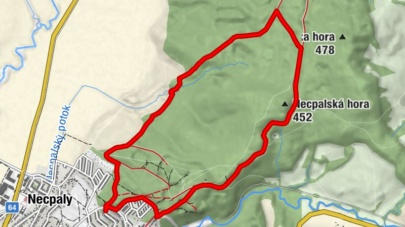 Prievidza - Necpalská hora - Lesopark