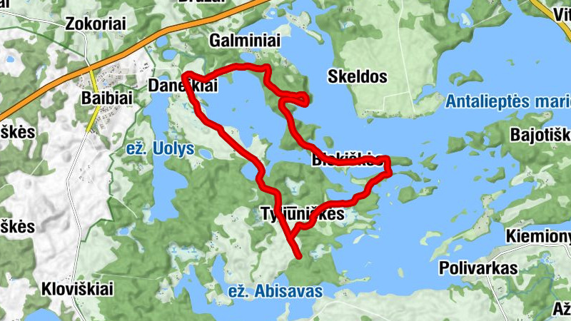 Tyliūniškės - Blekiškės - Galminiai - Daneikiai