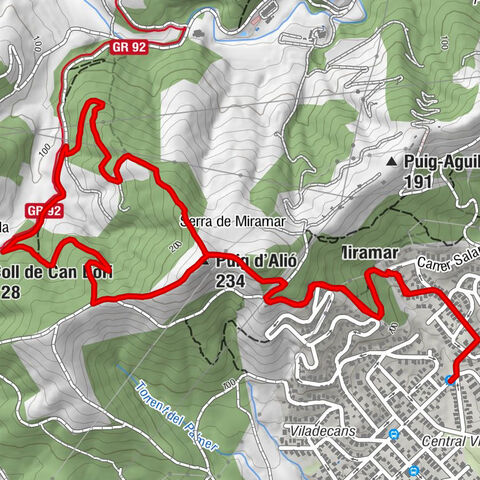 Gavà - Piug de Miramar - Puig d'Alió - Viladecans