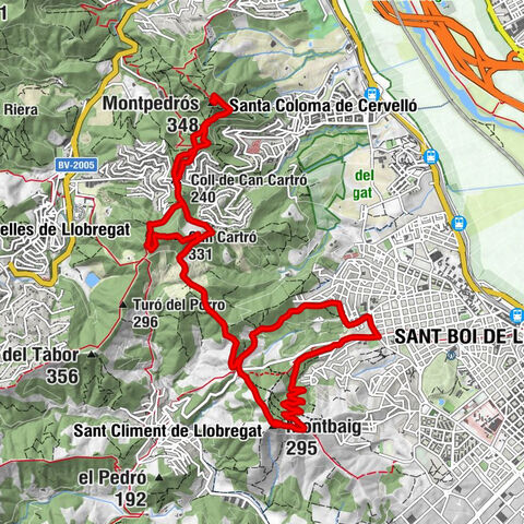Sant Feliu de Llobregat - Montpedrós - Sant Antoni - Montbaig
