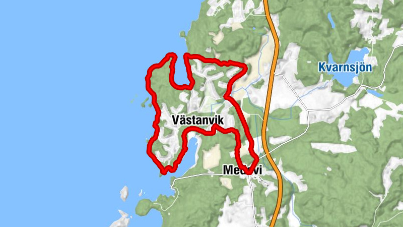 Medevi - Västanvik - Kagensviken