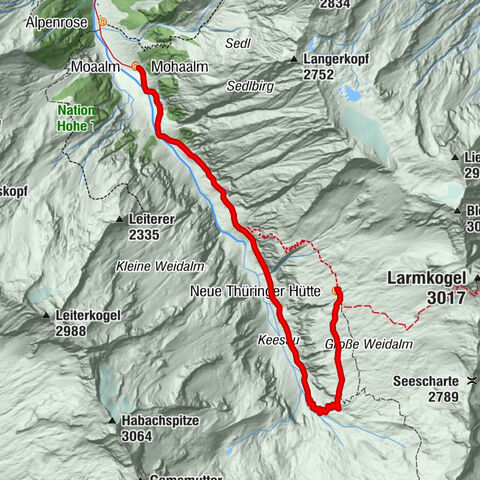 Habachtal bis zur Thüringer Hütte