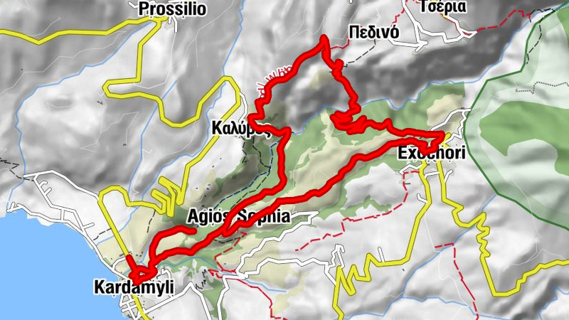 Καρδαμύλη - Αγία Σοφία - Καλύβες