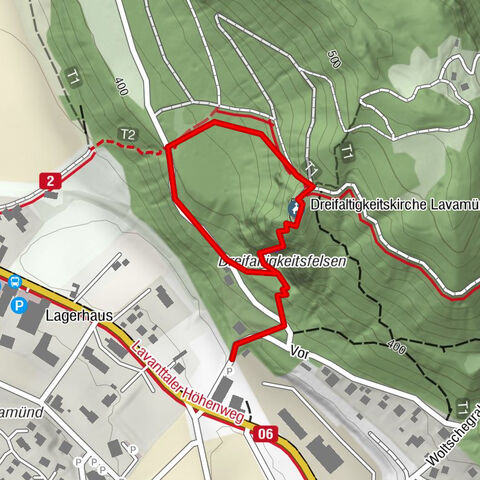 Lavamünd: Klettergarten u. Klettersteig Dreifaltigkeitsfelsen