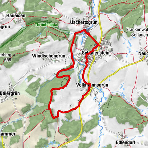 Schauenstein - Uschertsgrün - Kleinschmiedenhammer - Schützenhaus