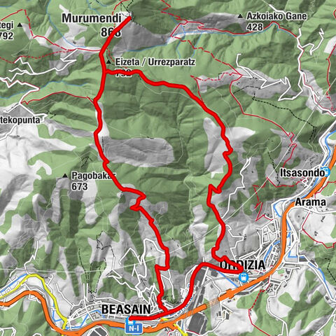Beasain - Usurbe - Arrapaitz - Murumendi