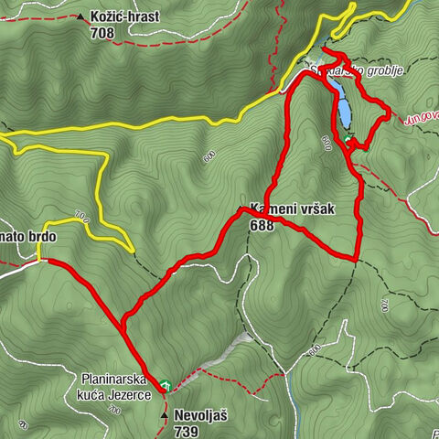 Požeško-slavonska županija - Kameni vršak - Planinarski dom Jankovac - Virovitičko-podravska županija
