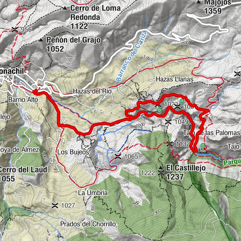 Monachil - Cueva de las Palomas - Los Hundideros - Las Azuelas