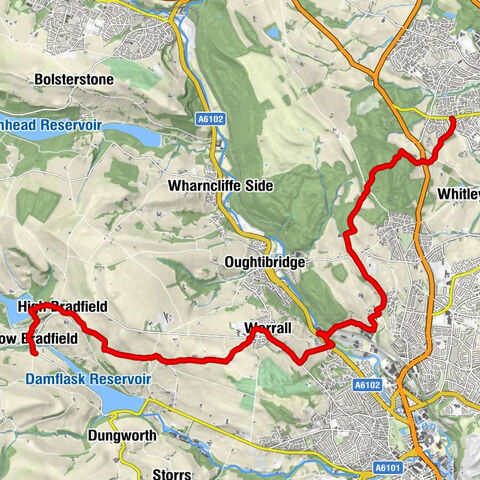 Low Bradfield - Castle Hill - Rotherham - Barnsley