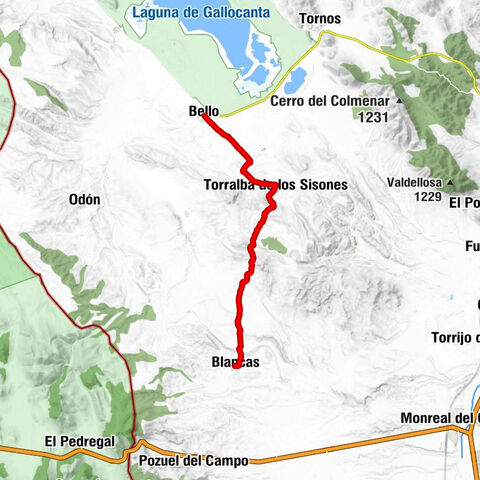 Bello - Torralba de los Sisones - Las Cerradas - Blancas