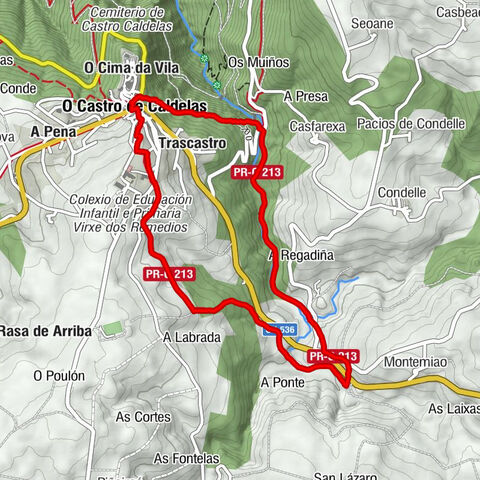 O Castro - Mesón Os Carballos - Mosteiro de San Xoán de Camba - O Cima da Vila