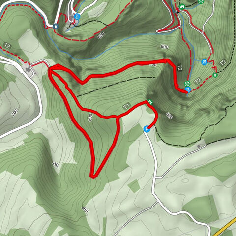 Consolation-Maisonnettes - Cascade du Lançot - Grande Grotte du Lançot - La Roche du Prêtre