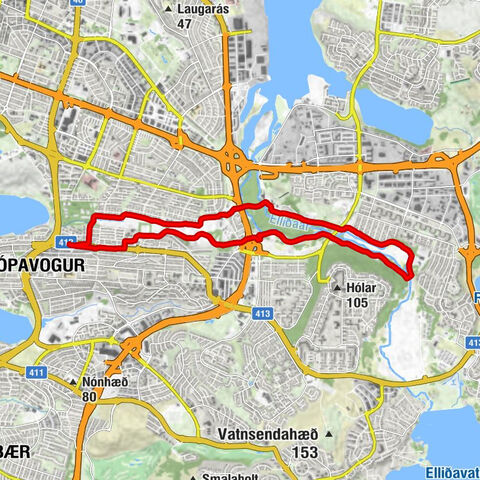 Kópavogur - Búrfoss - Ullarfoss - Skáfossar