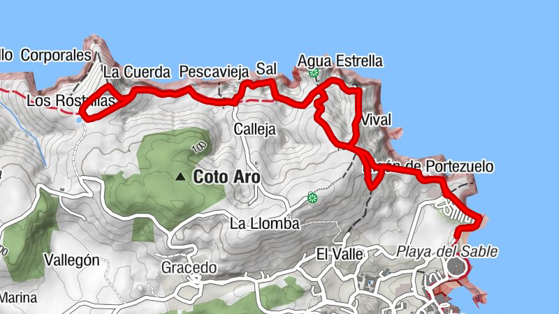 Isla Playa - Punta de Arnadal - Ricón de Portezuelo - Sal