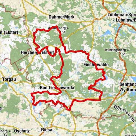 Herzberg (Elster) - Dorfkirche Bernsdorf - Dorfkirche Wiepersdorf - Eichberg