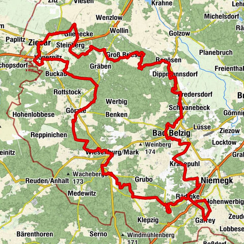 Bad Belzig - Klinkeberg - Dorfkirche Lühnsdorf - Dorfkirche Köpernitz