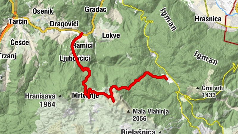 Općina Hadžići - Planinarska kuca Javornik - Planinarski dom Stanari - Glavno šehidsko mezarje Pazarić