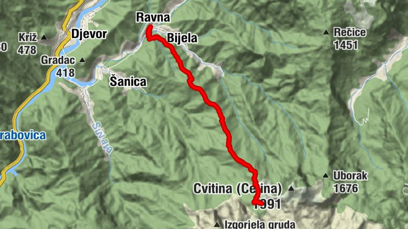 Općina Jablanica - Planinarska kuća Međuprenje - Bijela - Ravna