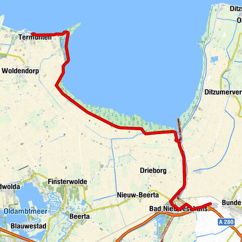 Termunten - Fiemel - Nieuwe Statenzijl - Bad Nieuweschans