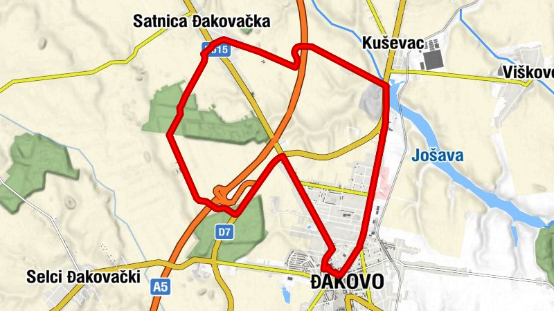 Novi Centar - crkva Svih Svetih - Štrosmajerovac - Đakovo