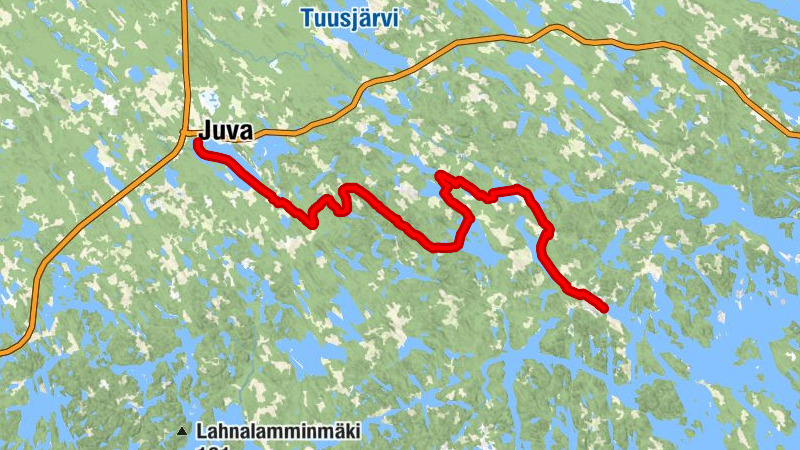 Juva - Viitakoski - Kissakoski - Sulkava