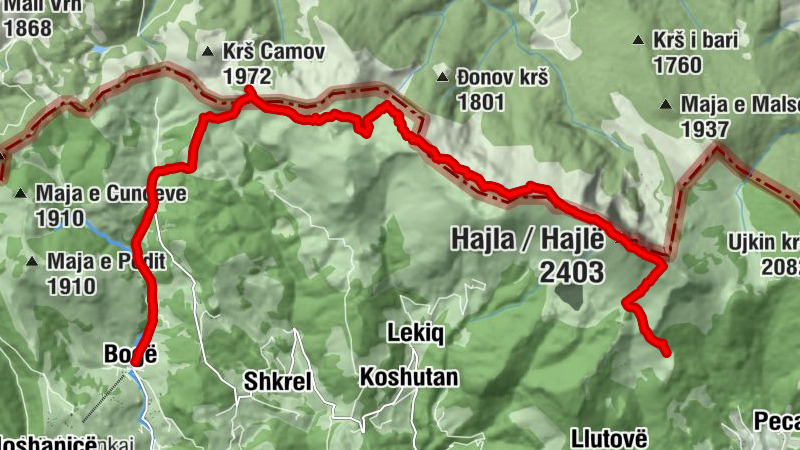 Qafa Gjonit - Hajla / Hajlë - Bogë