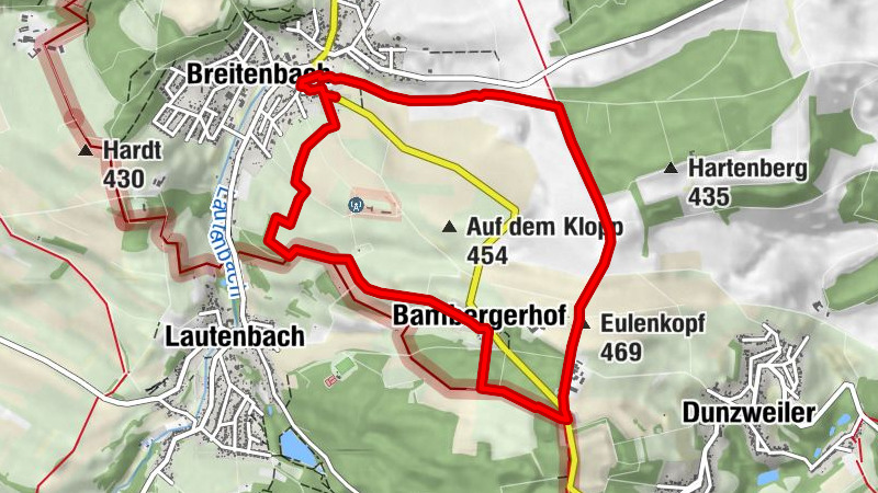 Breitenbach - Eulenkopf - Bambergerhof