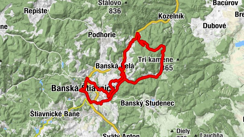 Banská Štiavnica - Kostol Nanebovzatia Panny Márie - Sedlo Hájik - Kostol Poslednej večere